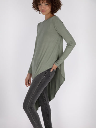 OR Tops & Blouses Asymmetric Hem Long Sleeve Blouse