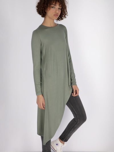 OR Tops & Blouses Asymmetric Hem Long Sleeve Blouse