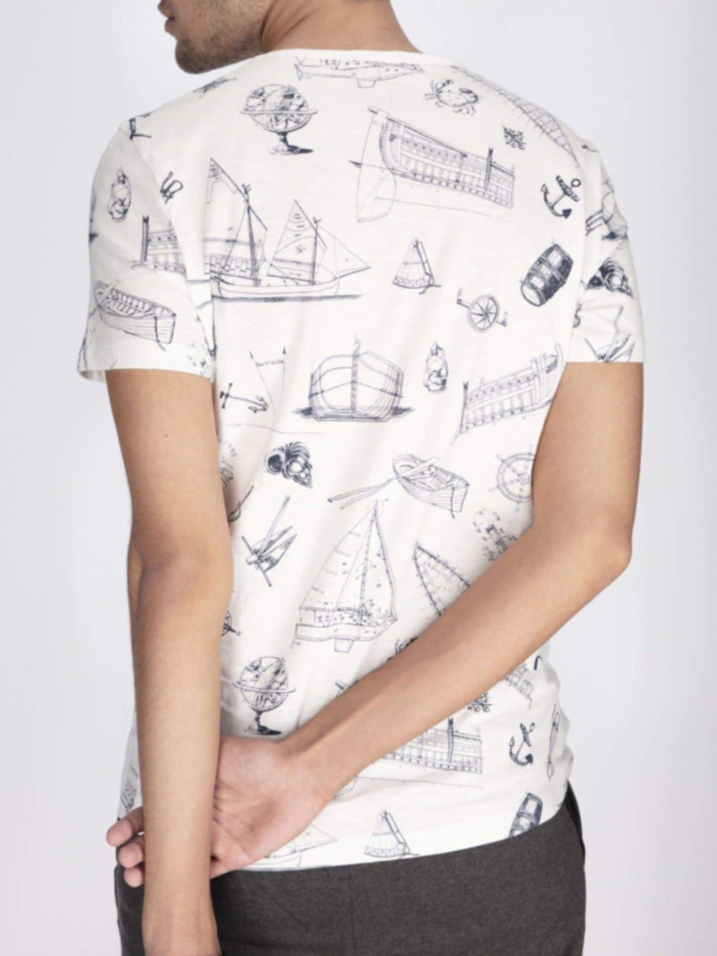 OR T-Shirts White / S All-Over Marine Print T-Shirt