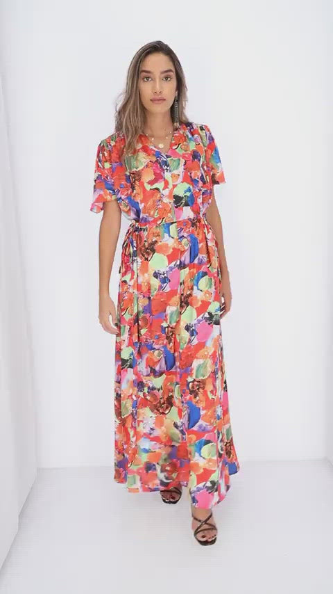 Long Length Printed Dress