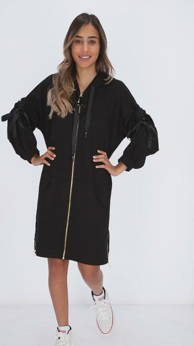 Jacket-Style Dress with Zipper